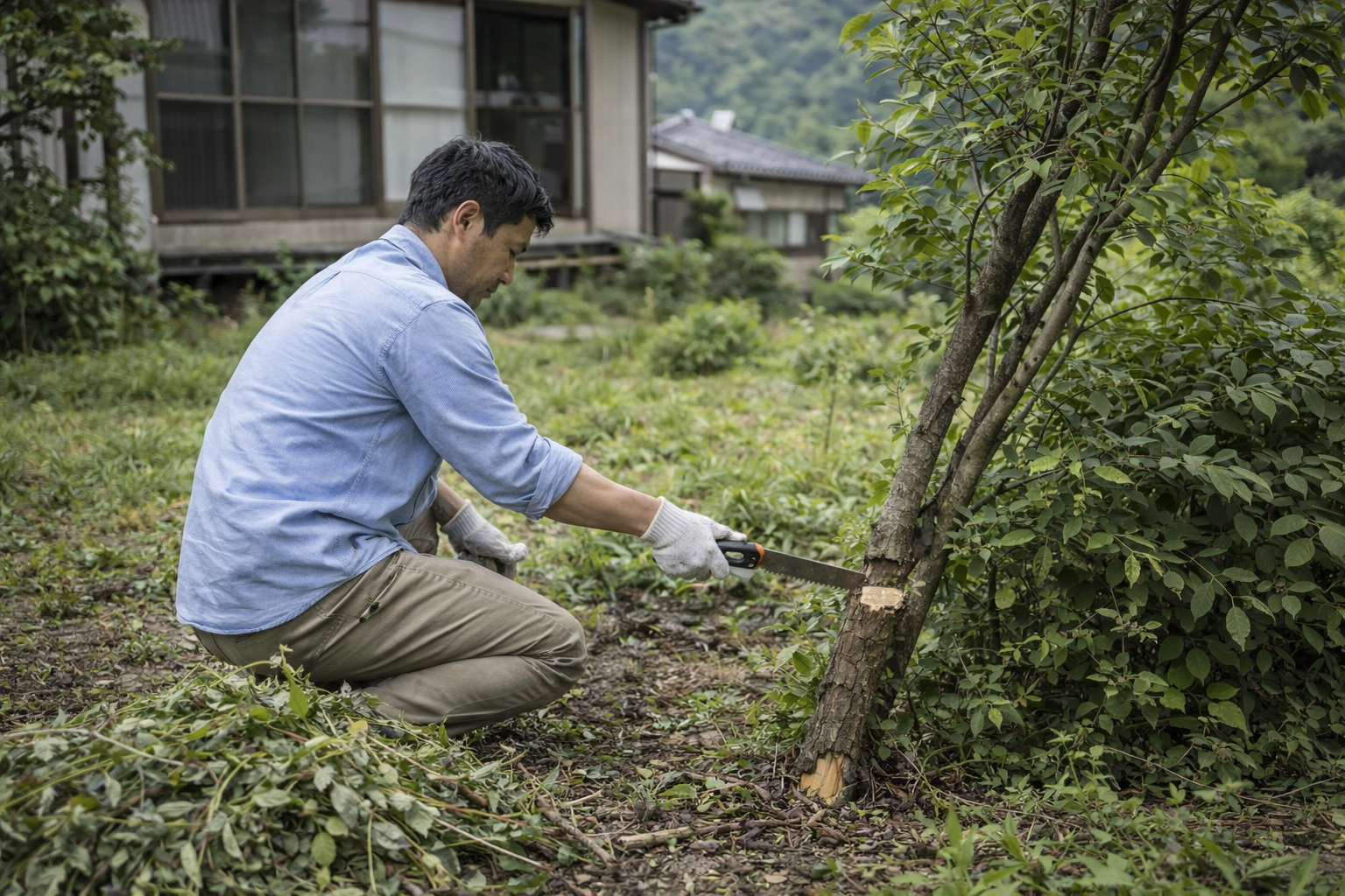 庭木の伐採・伐根（軽作業）／空き家・別荘の庭木整理対応/3,000円～の画像